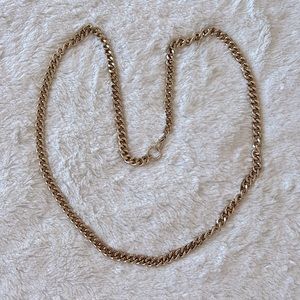 Gold Tone Long-Length Chain Link Necklace